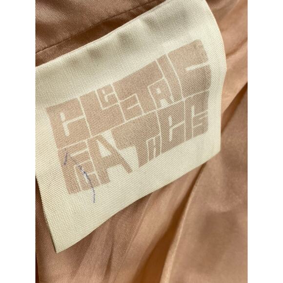 ELECTRIC FEATHERS Women's Beige Silk Relaxed-Fit Sleeveless V-Neck Jumpsuit SZOS - Picture 9 of 11